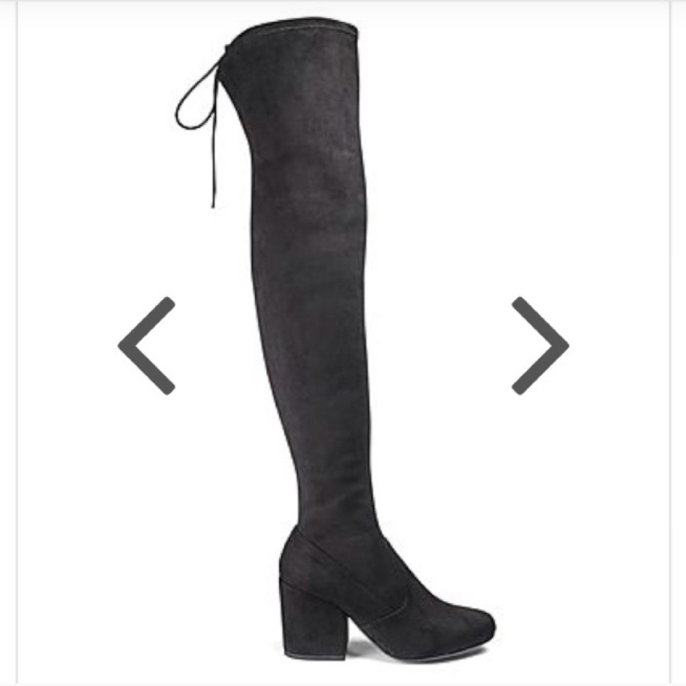 Over the knee black boots
